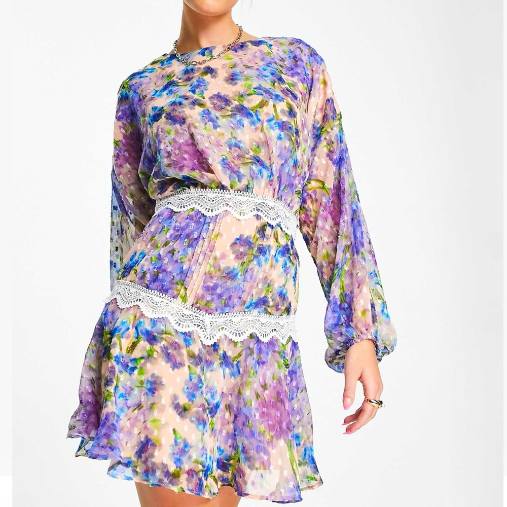 ASOS Hope & Ivy Tomasina Print Mini Dress
